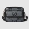 GG Small jumbo GG crossbody bag Grey and black