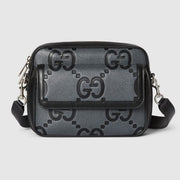GG Small jumbo GG crossbody bag Grey and black