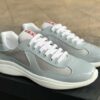 Prada America’s Cup Biker Fabric Sneaker Ash Grey